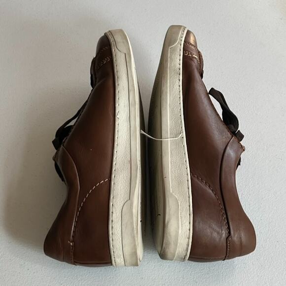 Bruno Magli Diego Sneakers Men’s 11 M EU 44 Cognac Low Top Shoes Brown Leather - Picture 8 of 12